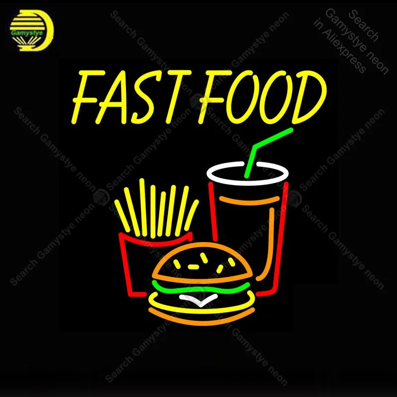 NEON SIGN For Fast Food Restaurant display Neon lamps Real GLASS Tube Decorate Home Room Advertise custom neon light with board
NEON SIGN For Fast Food Restaurant display Neon lamps Real GLASS Tube Decorate Home Room Advertise custom neon light with board