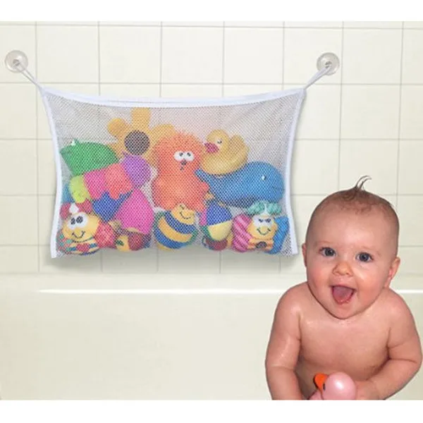 Фото Детский сетчатый мешок для ванной комнаты хранения игрушек чистая присоска