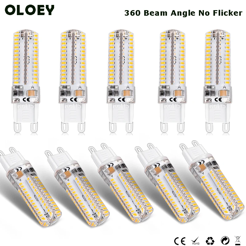 10 Pack G9 LED Lamp 110V 220V 3W LED G9 Corn Bulb 104LED Super Bright No Flicker No Dark Area 3014 SMD Replace 20W 30W Halogen
10 Pack G9 LED Lamp 110V 220V 3W LED G9 Corn Bulb 104LED Super Bright No Flicker No Dark Area 3014 SMD Replace 20W 30W Halogen