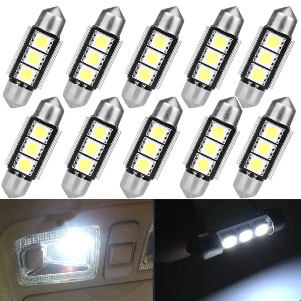 White 36MM 6418 / 6411 / 6413 / C5W / DE3423 / DE3425 5050 3SMD LED Canbus No Error Festoon Heat Sink Lamp Light
White 36MM 6418 / 6411 / 6413 / C5W / DE3423 / DE3425 5050 3SMD LED Canbus No Error Festoon Heat Sink Lamp Light