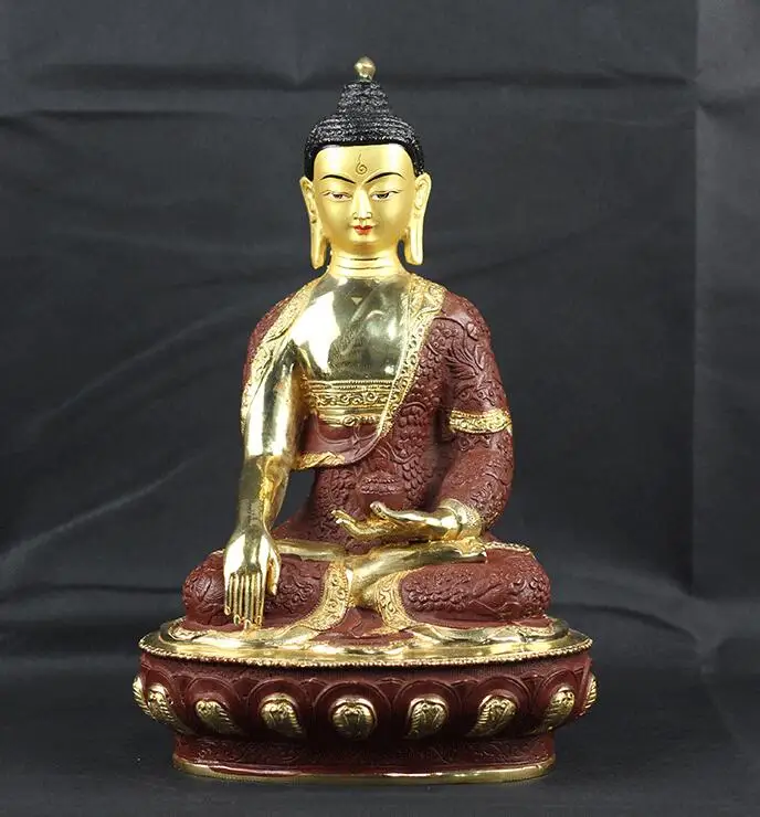 31CM LARGE Buddhism TOP GOOD Buddha figure HOME BLESS Talisman Protection- gilding Tibetan Sakyamuni Buddha BRASS statue
31CM LARGE Buddhism TOP GOOD Buddha figure HOME BLESS Talisman Protection- gilding Tibetan Sakyamuni Buddha BRASS statue