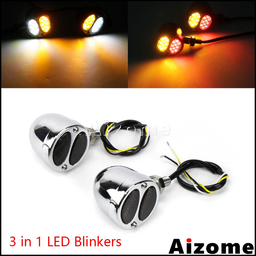 Motorcycle Amber LED Front Rear Turn Signal Lights w/ DRL Brake Lamp Turn Indicators For Honda Yamaha Suzuki Cafe Racer Custom
Motorcycle Amber LED Front Rear Turn Signal Lights w/ DRL Brake Lamp Turn Indicators For Honda Yamaha Suzuki Cafe Racer Custom