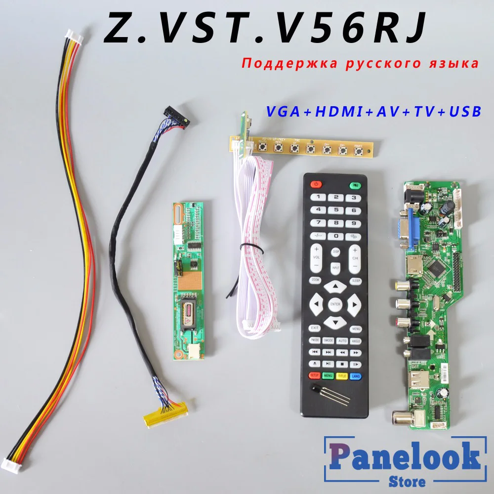 Ship in 1 day Z.VST.V56RJ.B V56 V59 Universal LCD Driver Board Universal TV Board Board+7 Key Switch+IR+1 Lamp Inverter+LVDS
Ship in 1 day Z.VST.V56RJ.B V56 V59 Universal LCD Driver Board Universal TV Board Board+7 Key Switch+IR+1 Lamp Inverter+LVDS