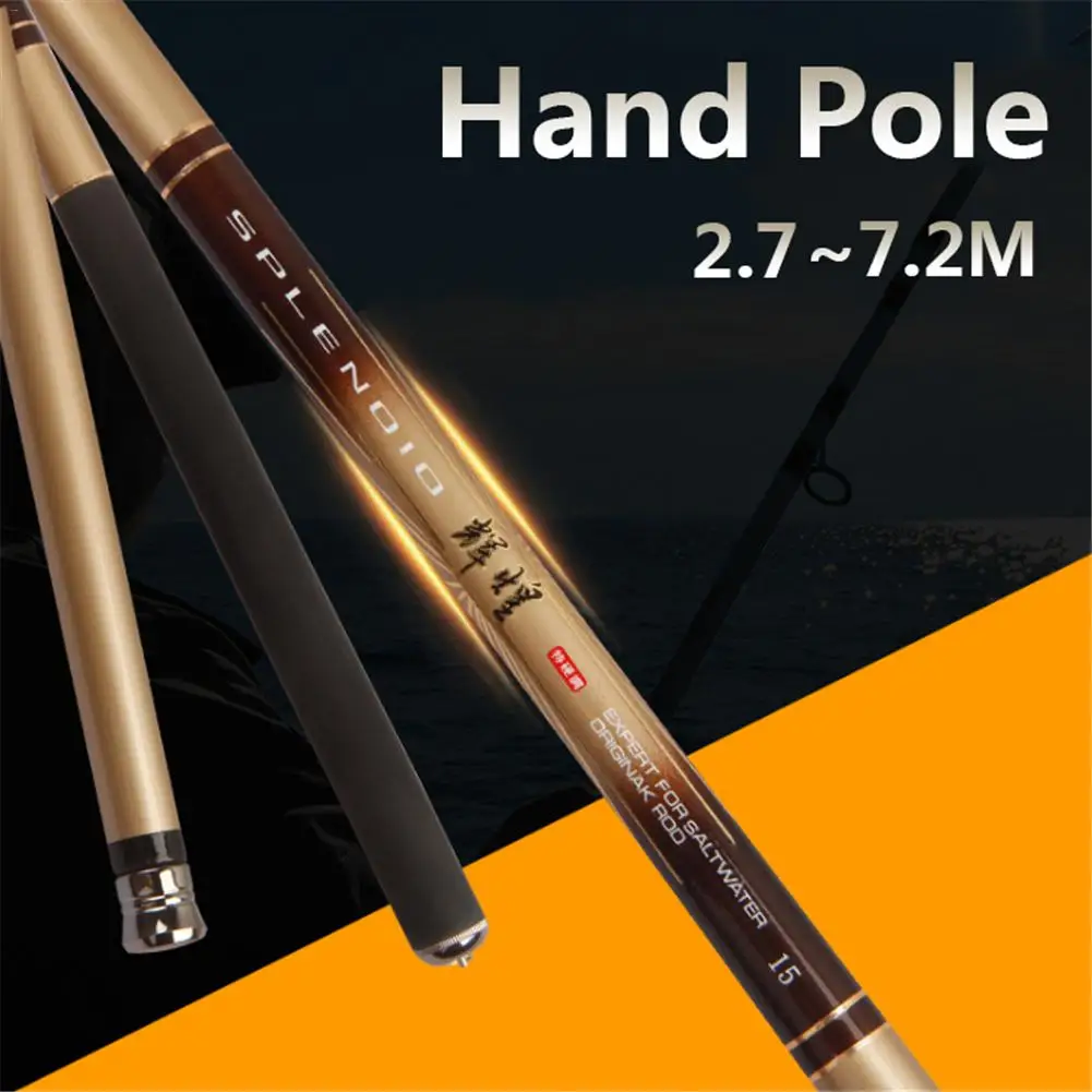 2.7-7.2 M Stream Fishing Rod Carbon Fiber Telescopic Fishing pole Ultra Light Ultra-fine Fishing Hand Pole
2.7-7.2 M Stream Fishing Rod Carbon Fiber Telescopic Fishing pole Ultra Light Ultra-fine Fishing Hand Pole