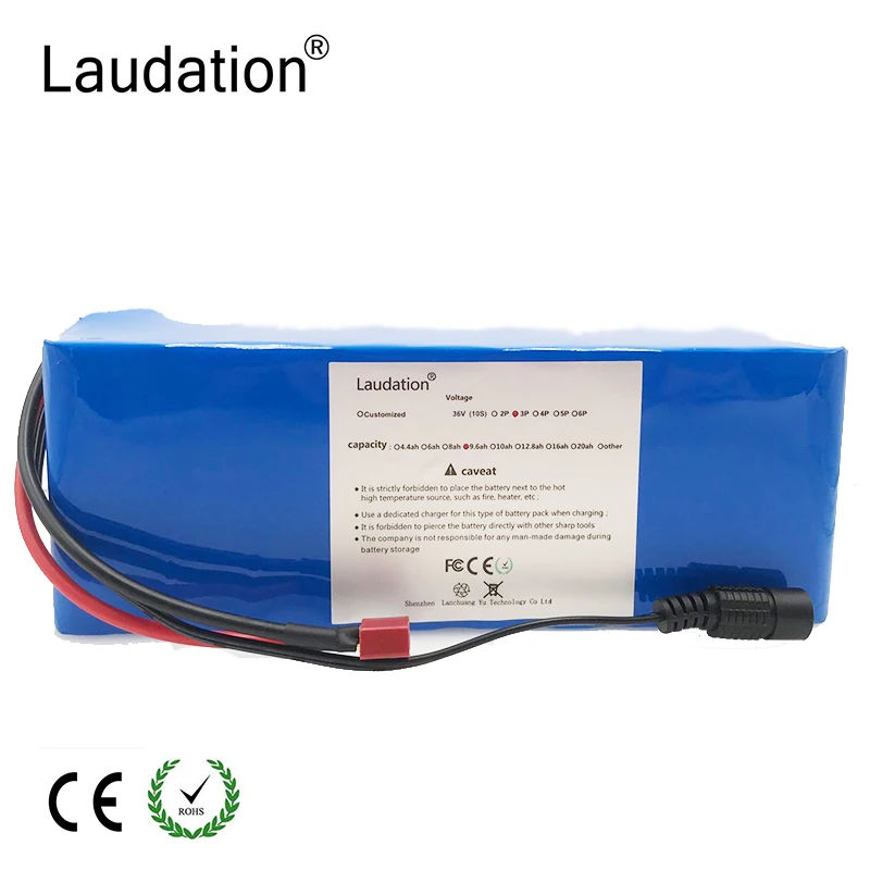 Laudation 36V 10ah 500W High Power And Capacity 42V 9.6ah 18650 Li-Ion Battery Motorcycle Electric Car Bicycle Scooter With BMS
Laudation 36V 10ah 500W High Power And Capacity 42V 9.6ah 18650 Li-Ion Battery Motorcycle Electric Car Bicycle Scooter With BMS