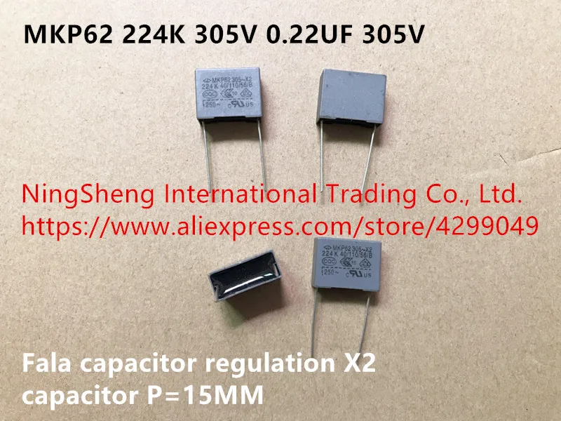 Original new 100% import MKP62 224K 305V 0.22UF 305V fala capacitor regulation X2 capacitor P=15MM (Inductor)
Original new 100% import MKP62 224K 305V 0.22UF 305V fala capacitor regulation X2 capacitor P=15MM (Inductor)