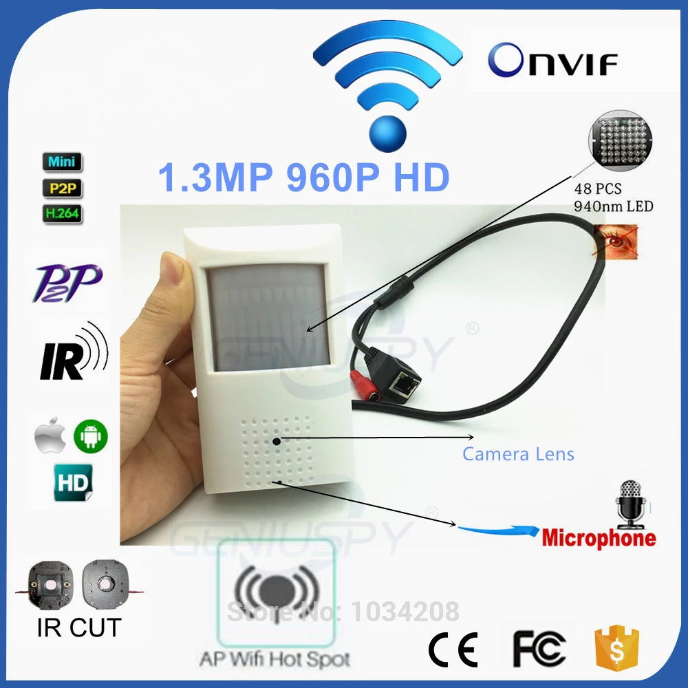 PIR Style Motion Detector HD 960P Wireless IP Camera Wifi CCTV Network Microphone Audio Support Android iPhone P2P CamHi
PIR Style Motion Detector HD 960P Wireless IP Camera Wifi CCTV Network Microphone Audio Support Android iPhone P2P CamHi