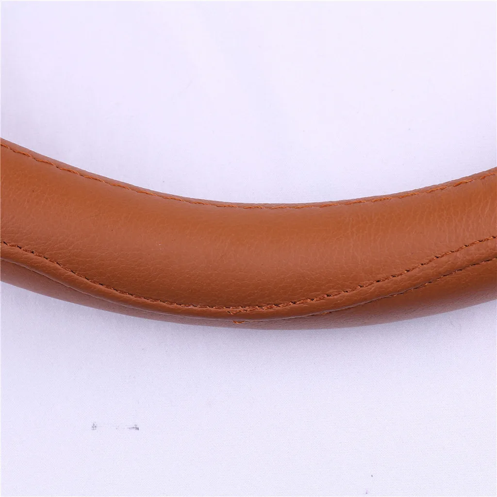 Auto Car Accessories Steering Wheel Cover Leather Universal Anti-Slip Accessorie 38cm 15inch High Durability Wear Resistance | Автомобили