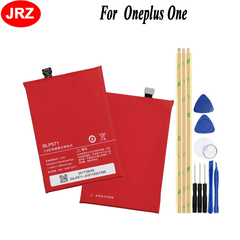 JRZ BLP571 Battery For Oneplus 1 One Plus 1 Phone Battery 3000/3100mAh Hight Capacity 3.8V Replacement Batteries+tools
JRZ BLP571 Battery For Oneplus 1 One Plus 1 Phone Battery 3000/3100mAh Hight Capacity 3.8V Replacement Batteries+tools
