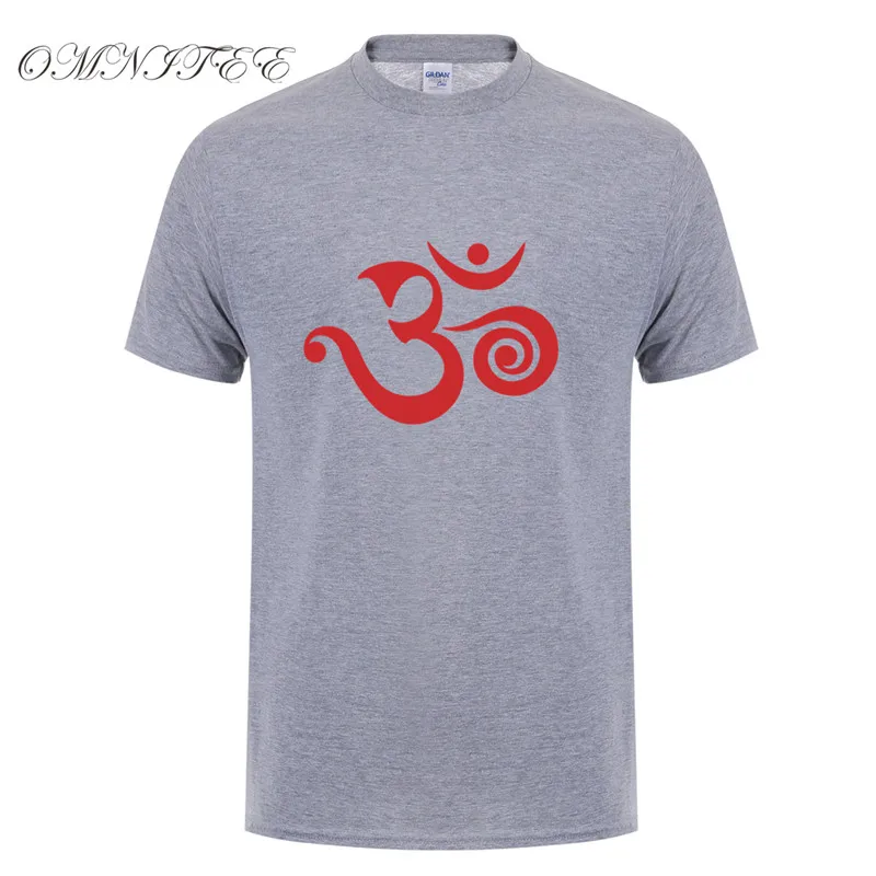 Летняя мужская футболка с изображением символа аума Ом ОМ МАНИ ПАДМЕ ХУМ