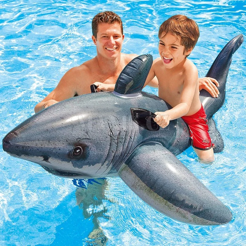 Egoes Great White Shark Ride надувной детский бассейн плавающий плот #57525|pool float swimming|kids inflatable