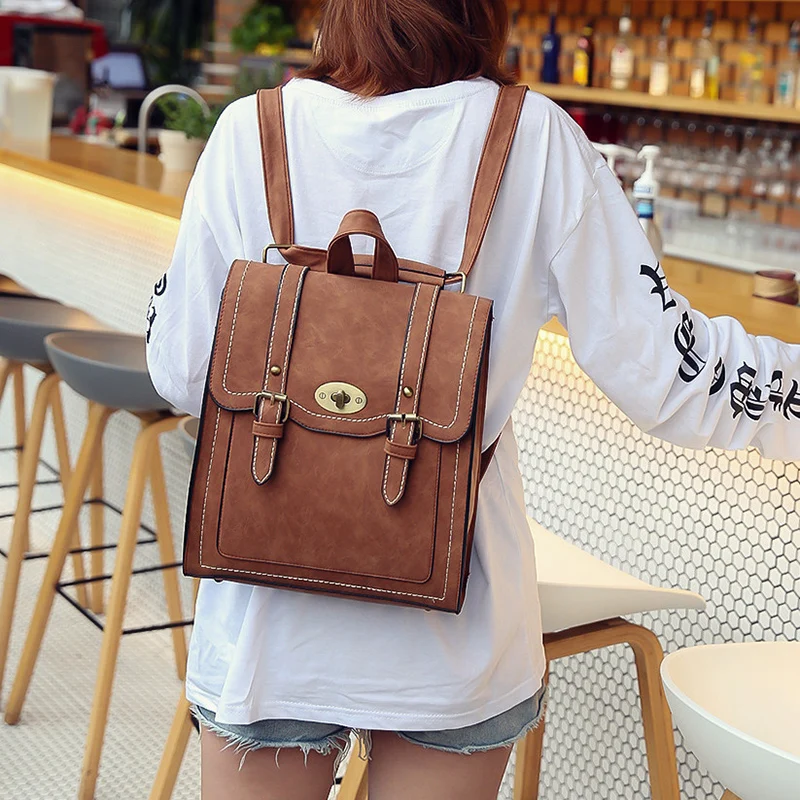 2021 Women Leather Backpack Pu Cool Urban Preppy Style School Bag Backpacks For Teenage Girls Vintage Feminina Shoulder Bags
2021 Women Leather Backpack Pu Cool Urban Preppy Style School Bag Backpacks For Teenage Girls Vintage Feminina Shoulder Bags