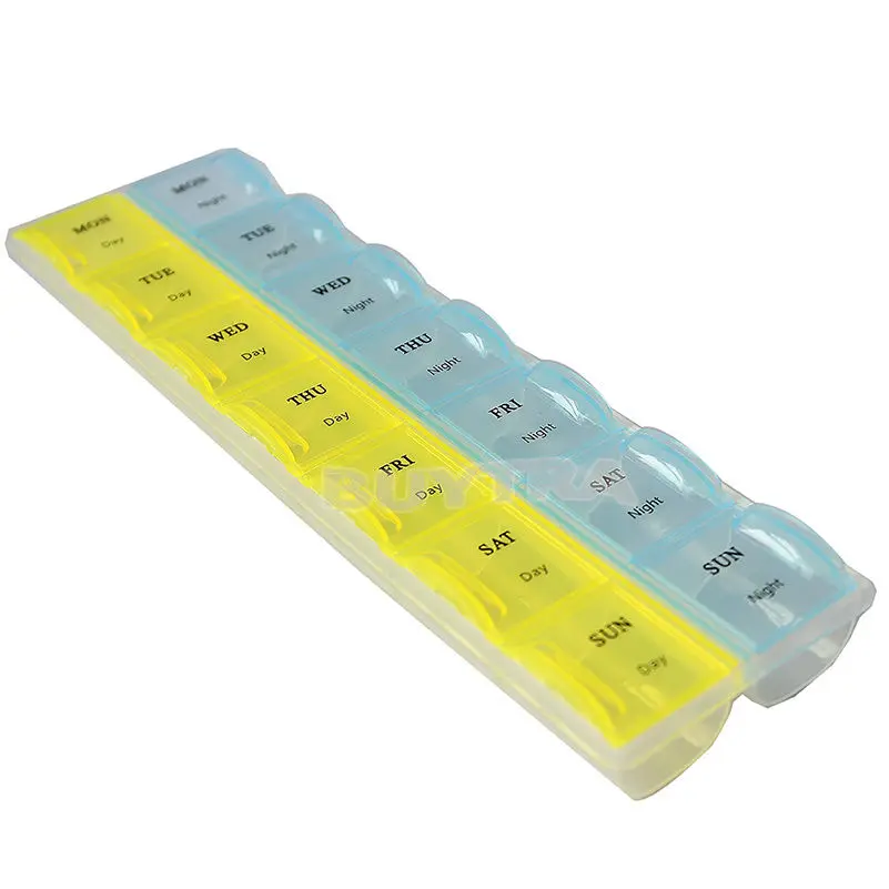 Multicolor Container 7 Day Style Pill Medicine Kit Tablet Pillbox Dispenser Organizer Case with 14 Compartments Pill Box
Multicolor Container 7 Day Style Pill Medicine Kit Tablet Pillbox Dispenser Organizer Case with 14 Compartments Pill Box