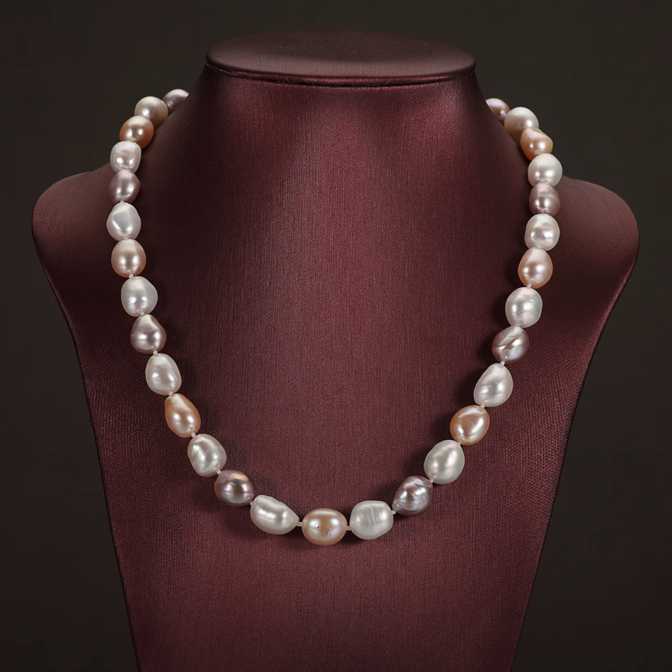 Ожерелье FEIGE с большим жемчугом 10-11 мм многоцветное ожерелье-чокер из