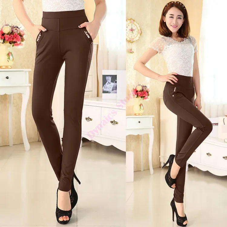 High Quality! 2015 Women Leggings Plus Waist Nylon Stretch Skinny Casual 5 Colors XL-XXL 30 | Женская одежда