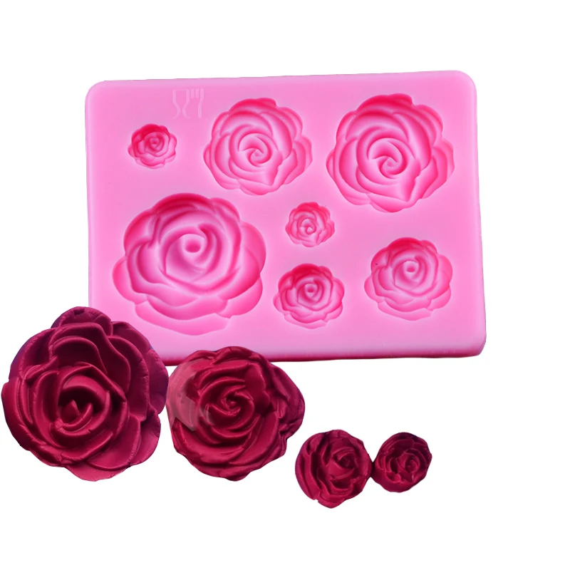 

Rose Flower Silicone Mold Fondant Mold Cake Decorating Tools Chocolate Confeitaria Mold Baking Accessories Sugarcraft