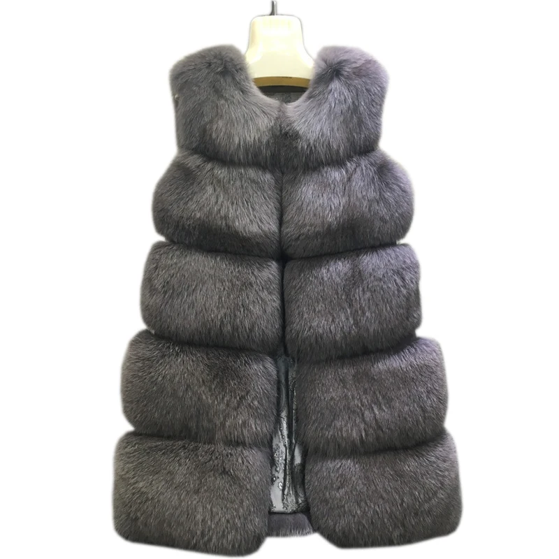 

Harppihopo real fur plus long vest fox fur vest A variety of color natural fox fur whole skin big pieces vest real fur clothing