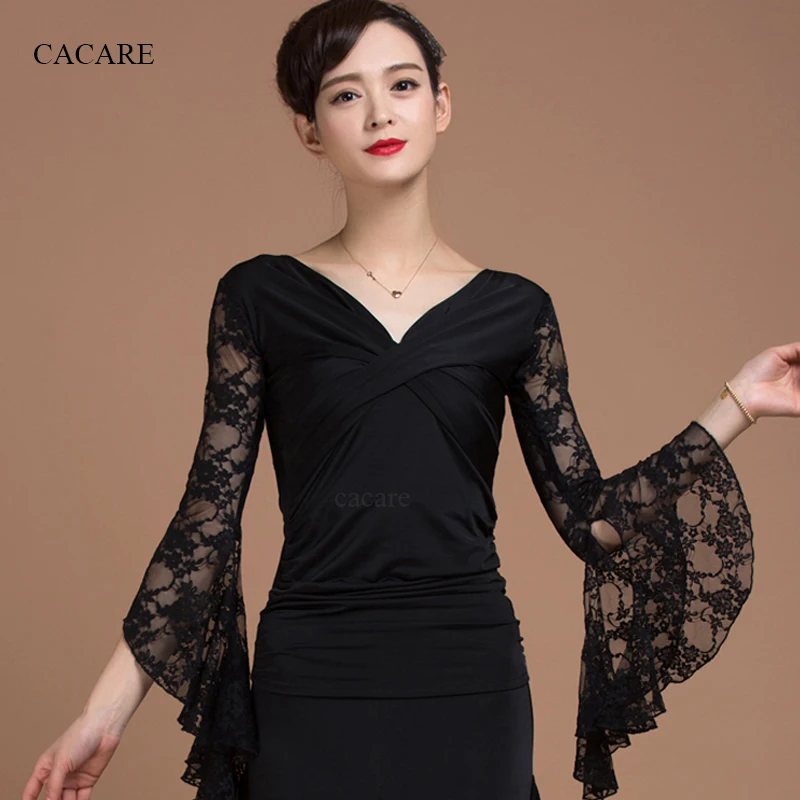 Latin Ballroom Dance Top Shirt Women CHEAPEST Lace Bell Sleeve Elegant Dance Shirt D0040 V Neck
Latin Ballroom Dance Top Shirt Women CHEAPEST Lace Bell Sleeve Elegant Dance Shirt D0040 V Neck