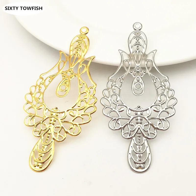SIXTY TOWFIS 10 Pieces/lot 73x33mm Antique Bronze Metal Filigree Big Flower Slice Charms base Setting Jewelry Makings
SIXTY TOWFIS 10 Pieces/lot 73x33mm Antique Bronze Metal Filigree Big Flower Slice Charms base Setting Jewelry Makings