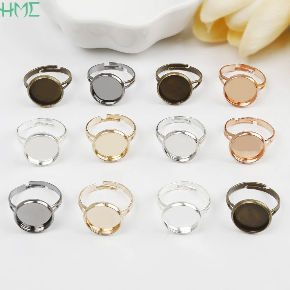 10pcs Simple Adjustable Blank Ring Base fit for 12mm Cabochons Cameo Setting Tray Supplies DIY Ring Jewelry Findings Making
10pcs Simple Adjustable Blank Ring Base fit for 12mm Cabochons Cameo Setting Tray Supplies DIY Ring Jewelry Findings Making