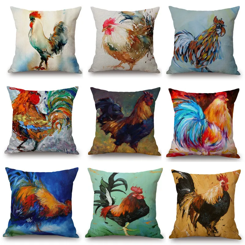 45cm*45cm color cock linen cotton pillow case sofa cushion cover animal pattern square decorative pillow cover
45cm*45cm color cock linen cotton pillow case sofa cushion cover animal pattern square decorative pillow cover