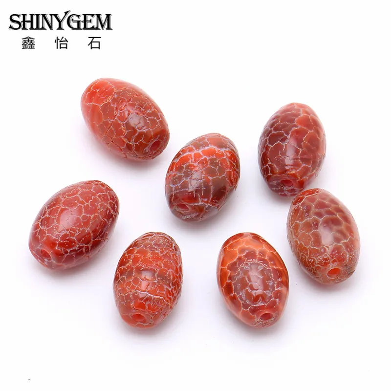 ShinyGem 12*16mm Red Agates Barrel Beads Bright Oval Crack Pattern Fire Natural Stone For Elaboration Jewelry Making 20pcs/Lot
ShinyGem 12*16mm Red Agates Barrel Beads Bright Oval Crack Pattern Fire Natural Stone For Elaboration Jewelry Making 20pcs/Lot