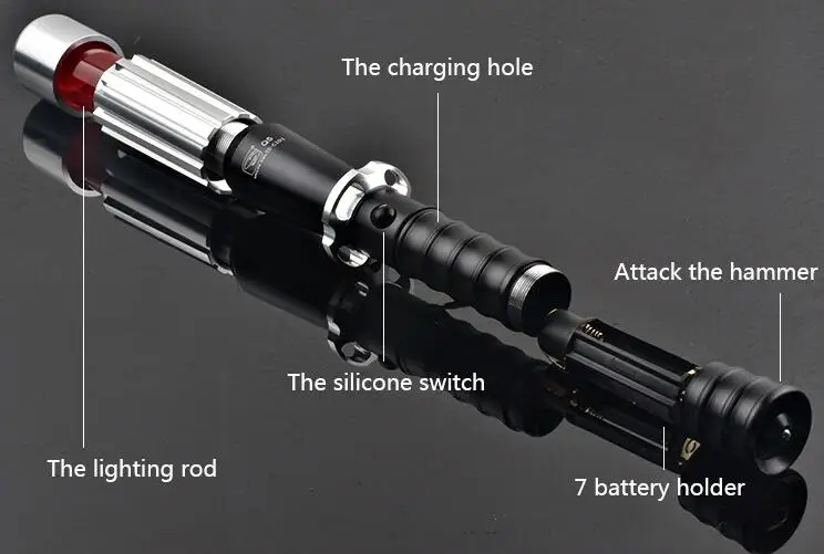 Long-range Rechargeable Zoom LED Strong Light Baseball Bat Flashlight With Warning Lamp (No Battery)
Long-range Rechargeable Zoom LED Strong Light Baseball Bat Flashlight With Warning Lamp (No Battery)