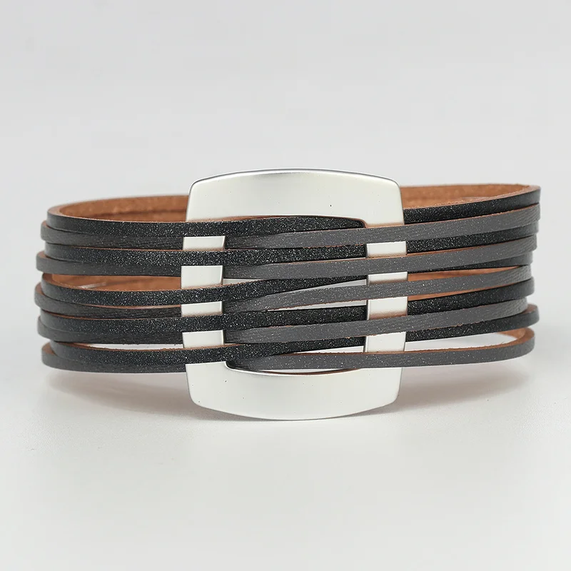 Simple winding bracelet hand-woven fashion jewelry wrapped multi-layer leather braided rope bracelet men's bracelet
Simple winding bracelet hand-woven fashion jewelry wrapped multi-layer leather braided rope bracelet men's bracelet