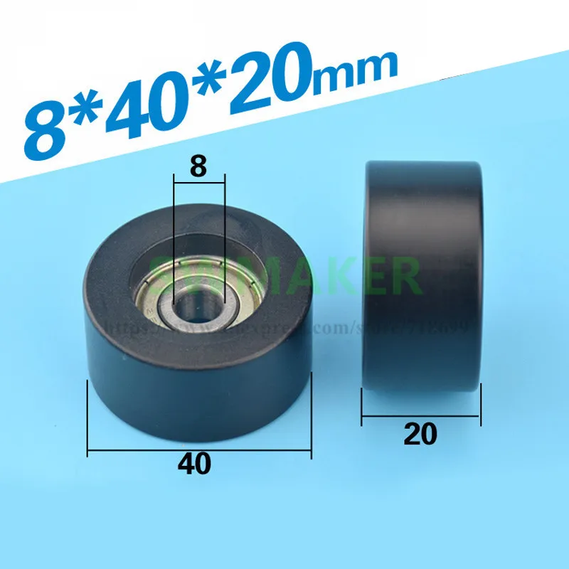 1pcs 8*40*20mm flat roller, load flat wheel, outer diameter 40mm, embedded 638ZZ bearing pulley
1pcs 8*40*20mm flat roller, load flat wheel, outer diameter 40mm, embedded 638ZZ bearing pulley