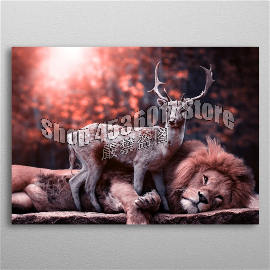 Animals 5D DIY Diamond Painting deer & lion Cross Stitch Needlework Full Rhinestone Mosaic Diamond Embroidery Crafts Home Decor
Animals 5D DIY Diamond Painting deer & lion Cross Stitch Needlework Full Rhinestone Mosaic Diamond Embroidery Crafts Home Decor