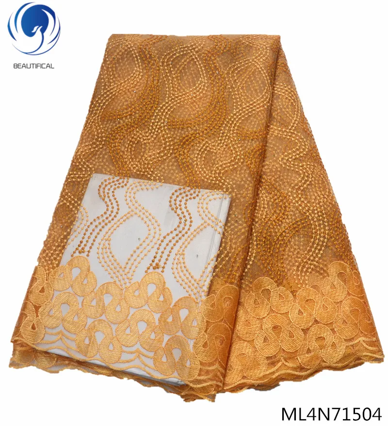 BEAUTIFICAL african lace fabrics New arrival nigerian tulle lace rhinestones fabric for women dresses 5yards/lot ML4N715
BEAUTIFICAL african lace fabrics New arrival nigerian tulle lace rhinestones fabric for women dresses 5yards/lot ML4N715