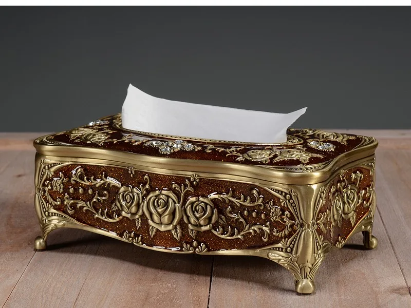 European Luxurious bronze red metal tissue box napkin holder with flower engaved paper box for home decor ZJH003
European Luxurious bronze red metal tissue box napkin holder with flower engaved paper box for home decor ZJH003