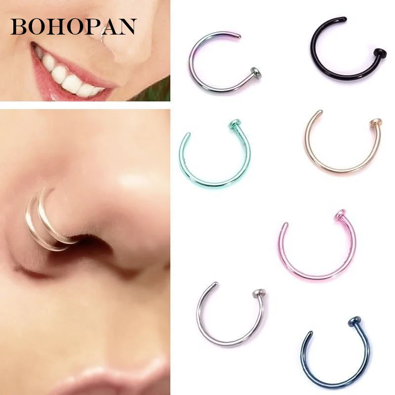 5 pcs Free Shipping Body Nose Lip Rings Women Men 8 Color Open Nose Ring Adjustable Size Fashion Simple Round Body Jewelry 2019
5 pcs Free Shipping Body Nose Lip Rings Women Men 8 Color Open Nose Ring Adjustable Size Fashion Simple Round Body Jewelry 2019