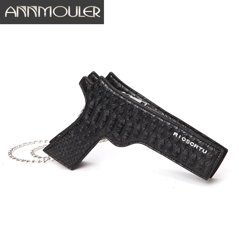 Annmouler Fashion Women Purse Pistol-shaped Bag Cool Small Messenger Bag Pu Leather Crossbody Bag Ladies Shoulder Bag
Annmouler Fashion Women Purse Pistol-shaped Bag Cool Small Messenger Bag Pu Leather Crossbody Bag Ladies Shoulder Bag