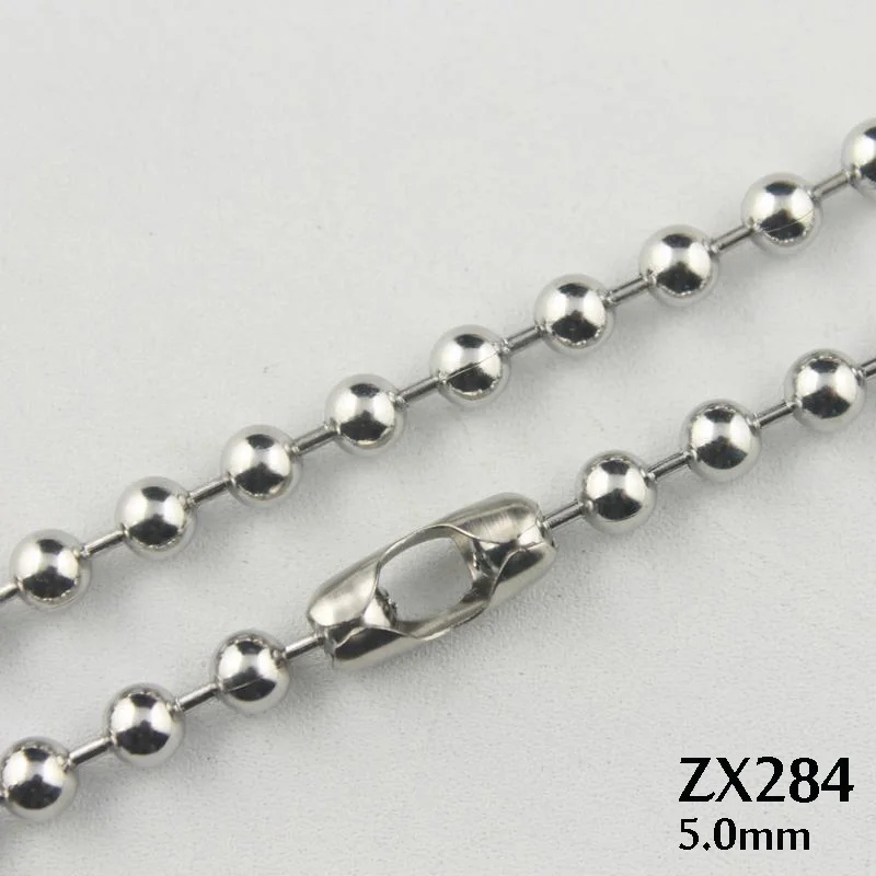 16"-38" length 5mm ball chain stainless steel beads necklace fashion jewelry parts 20pcs ZX284
16"-38" length 5mm ball chain stainless steel beads necklace fashion jewelry parts 20pcs ZX284