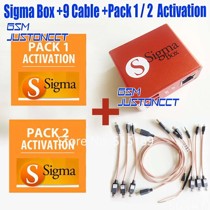 gsmjustoncct 2019 Version 100% Original new sigma box with pack1+ Pack2 + 9 cable set
gsmjustoncct 2019 Version 100% Original new sigma box with pack1+ Pack2 + 9 cable set