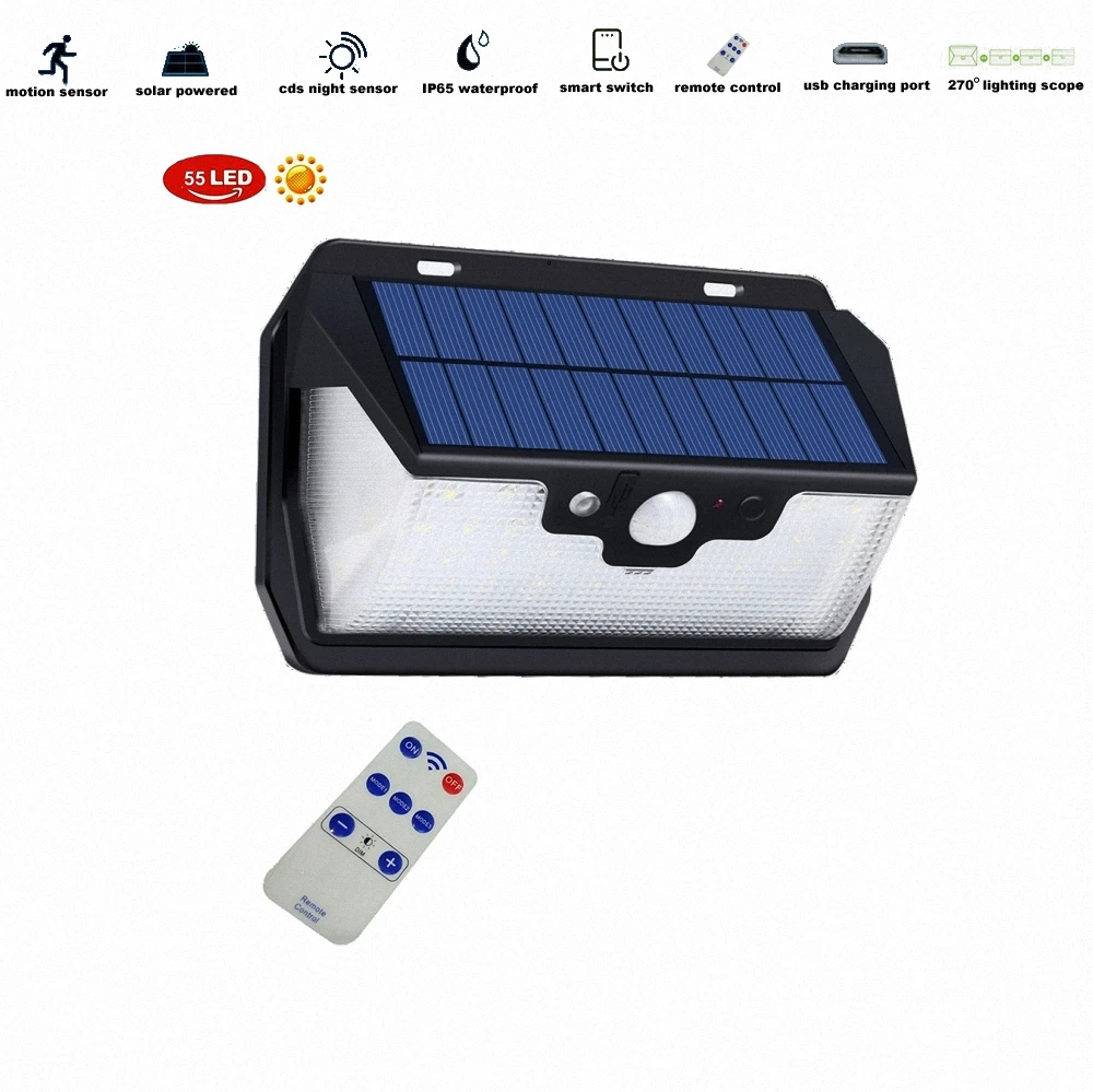 55 leds Solar Light remote control radar solar lamp outdoor adjust IP65 Outdoor Garden Yard Emergency Security garge usb street
55 leds Solar Light remote control radar solar lamp outdoor adjust IP65 Outdoor Garden Yard Emergency Security garge usb street