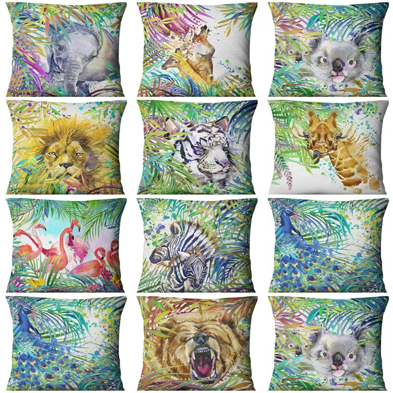 Animals Watercolor Art Painting Fine Horse Eagle Tig Bear Lion Koala Elephant Giraffe Bird Cushion Cover Sofa Throw Pillow Case
Animals Watercolor Art Painting Fine Horse Eagle Tig Bear Lion Koala Elephant Giraffe Bird Cushion Cover Sofa Throw Pillow Case