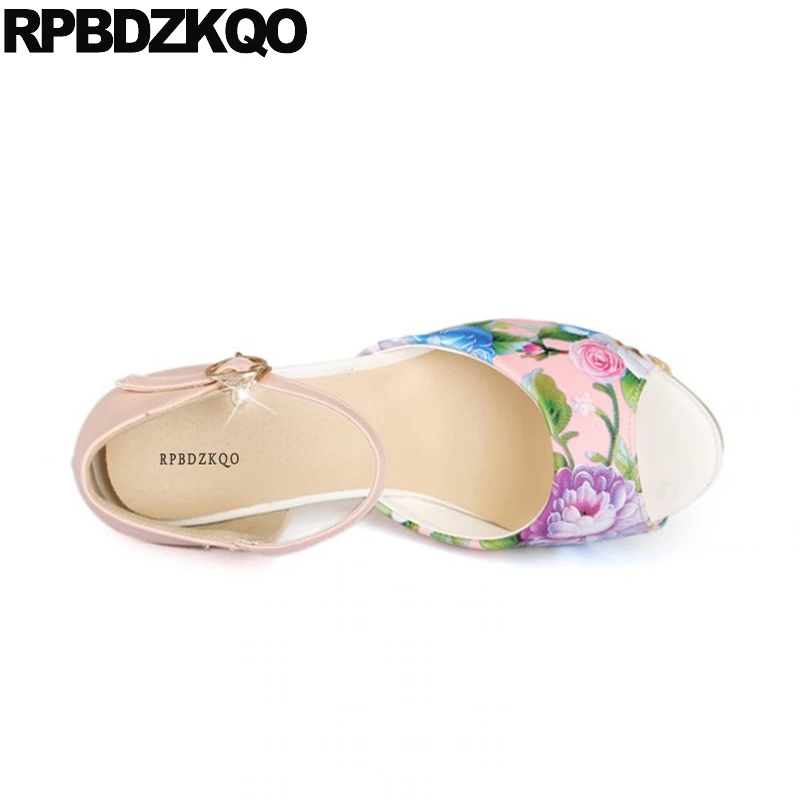 White Peach 10 42 Ladies Peep Toe 11 43 Sandals Pumps Round Pink Plus Size Strap 3 Inch Chunky Flower Printed High Heels Shoes
White Peach 10 42 Ladies Peep Toe 11 43 Sandals Pumps Round Pink Plus Size Strap 3 Inch Chunky Flower Printed High Heels Shoes