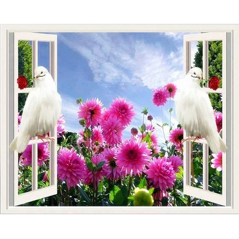 Flower pigeon window diamond Embroidery diy diamond painting mosaic diamant painting 3d cross stitch pictures H519
Flower pigeon window diamond Embroidery diy diamond painting mosaic diamant painting 3d cross stitch pictures H519