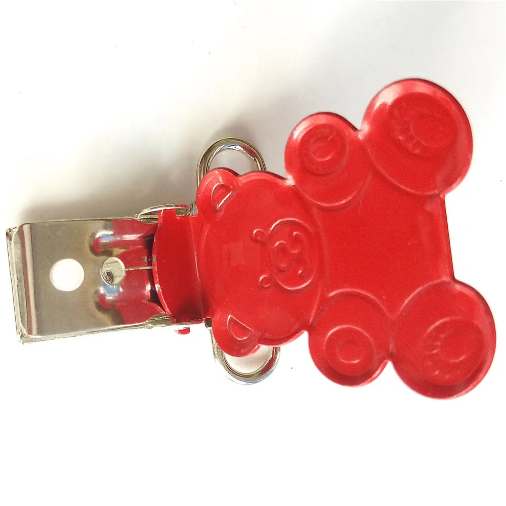 100pcs/lot high quality 25mm stainless steel red ted bear pacifier holder clips
100pcs/lot high quality 25mm stainless steel red ted bear pacifier holder clips