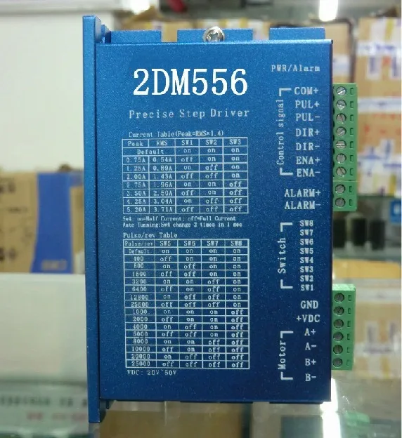 New Easy Thai CNC Digital stepper motor drive 2DM556 work 24-50VDC ,out 0.7A-5.2A 2-phase step driver 512 Subdivision
New Easy Thai CNC Digital stepper motor drive 2DM556 work 24-50VDC ,out 0.7A-5.2A 2-phase step driver 512 Subdivision