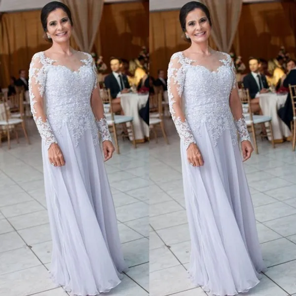 Plus size Chiffon Mother Of The Bride Dresses Illusion Long Sleeves Appliques Women Formal Wedding Guest Dresses Vestidos
Plus size Chiffon Mother Of The Bride Dresses Illusion Long Sleeves Appliques Women Formal Wedding Guest Dresses Vestidos