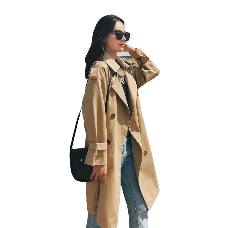 2020 New Spring Autumn Women Windbreaker Fashion Double Breasted High Quality Long Coats Casual Sashes Solid Color Outerwear
2020 New Spring Autumn Women Windbreaker Fashion Double Breasted High Quality Long Coats Casual Sashes Solid Color Outerwear