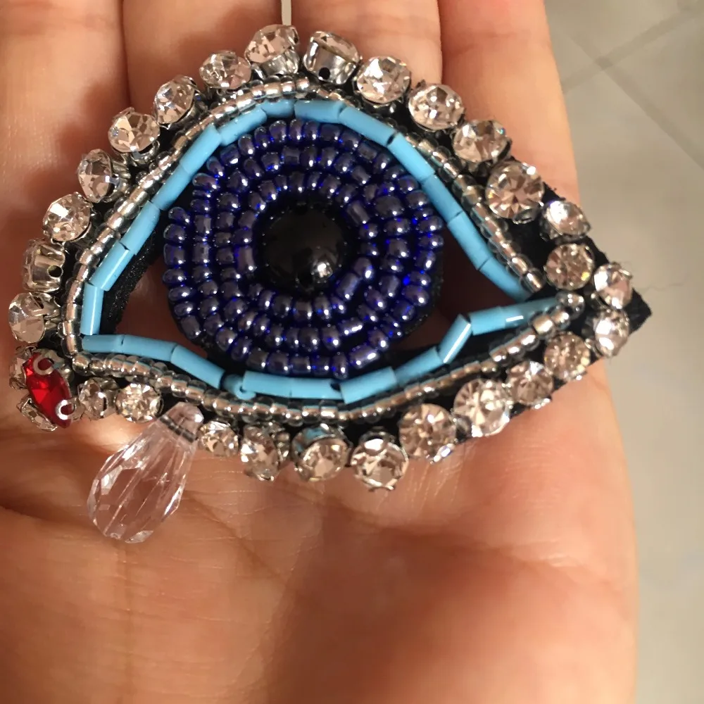 3D Blue Eyes Beaded Patches for Clothing Left and Right Rhinestones Sew On Patch Clothes 6x4cm Handmade Craft Repair Decoration
3D Blue Eyes Beaded Patches for Clothing Left and Right Rhinestones Sew On Patch Clothes 6x4cm Handmade Craft Repair Decoration