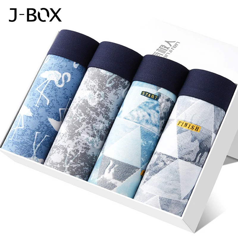 J BOX шорты мужские s 4 шт \ нижнее белье Мягкие хлопковые боксеры прочны боксерские