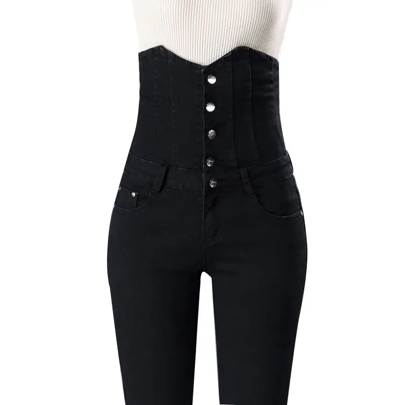 Women High Waist Jeans Female Denim Trousers Slim Skinny Pants Spring And Autumn Elastic Black Pencil Pants Plus Size 26-34
Women High Waist Jeans Female Denim Trousers Slim Skinny Pants Spring And Autumn Elastic Black Pencil Pants Plus Size 26-34