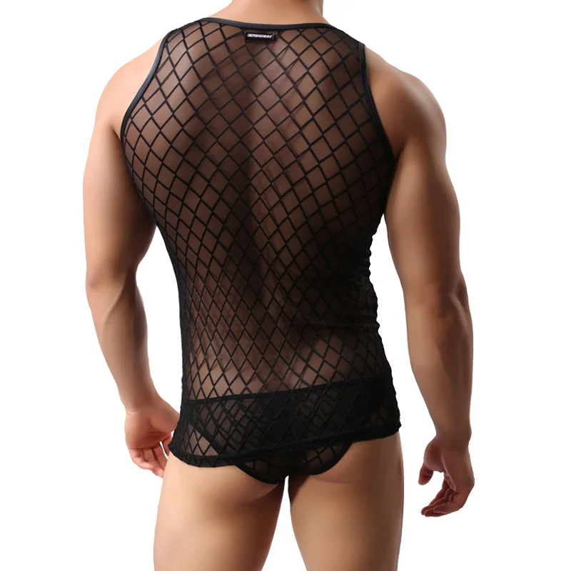 Sexy Mens Underwear Suit Men Undershirt Mesh Vest Breathable Tank Tops Black Leather Pants man Bodysuits Dropshipping
Sexy Mens Underwear Suit Men Undershirt Mesh Vest Breathable Tank Tops Black Leather Pants man Bodysuits Dropshipping