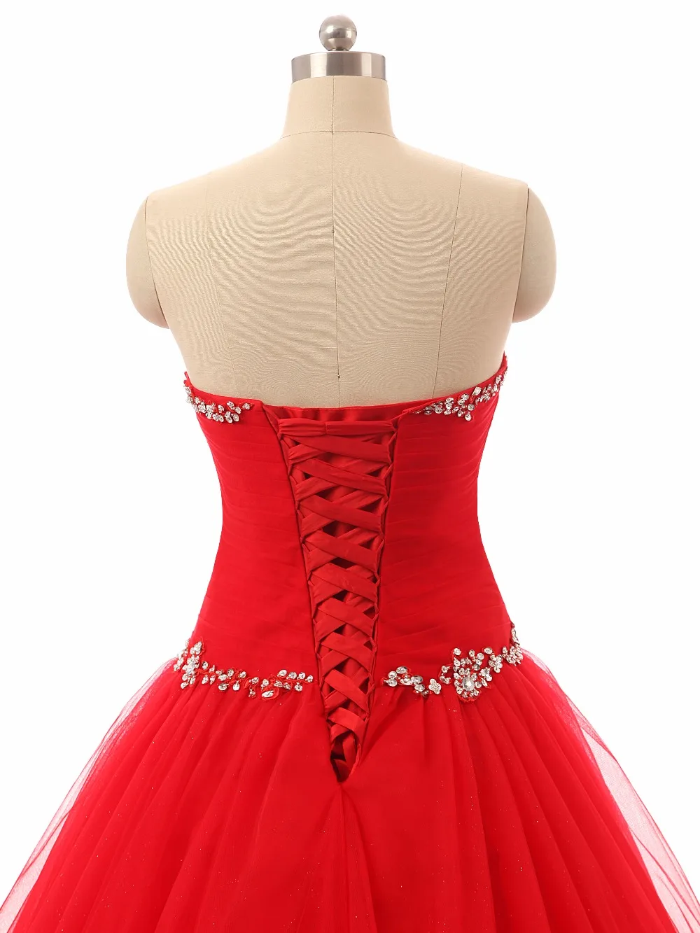 Red Cheap Quinceanera Dresses Ball Gown Sweetheart Tulle Beaded Crystals Sweet 16 Dresses
Red Cheap Quinceanera Dresses Ball Gown Sweetheart Tulle Beaded Crystals Sweet 16 Dresses