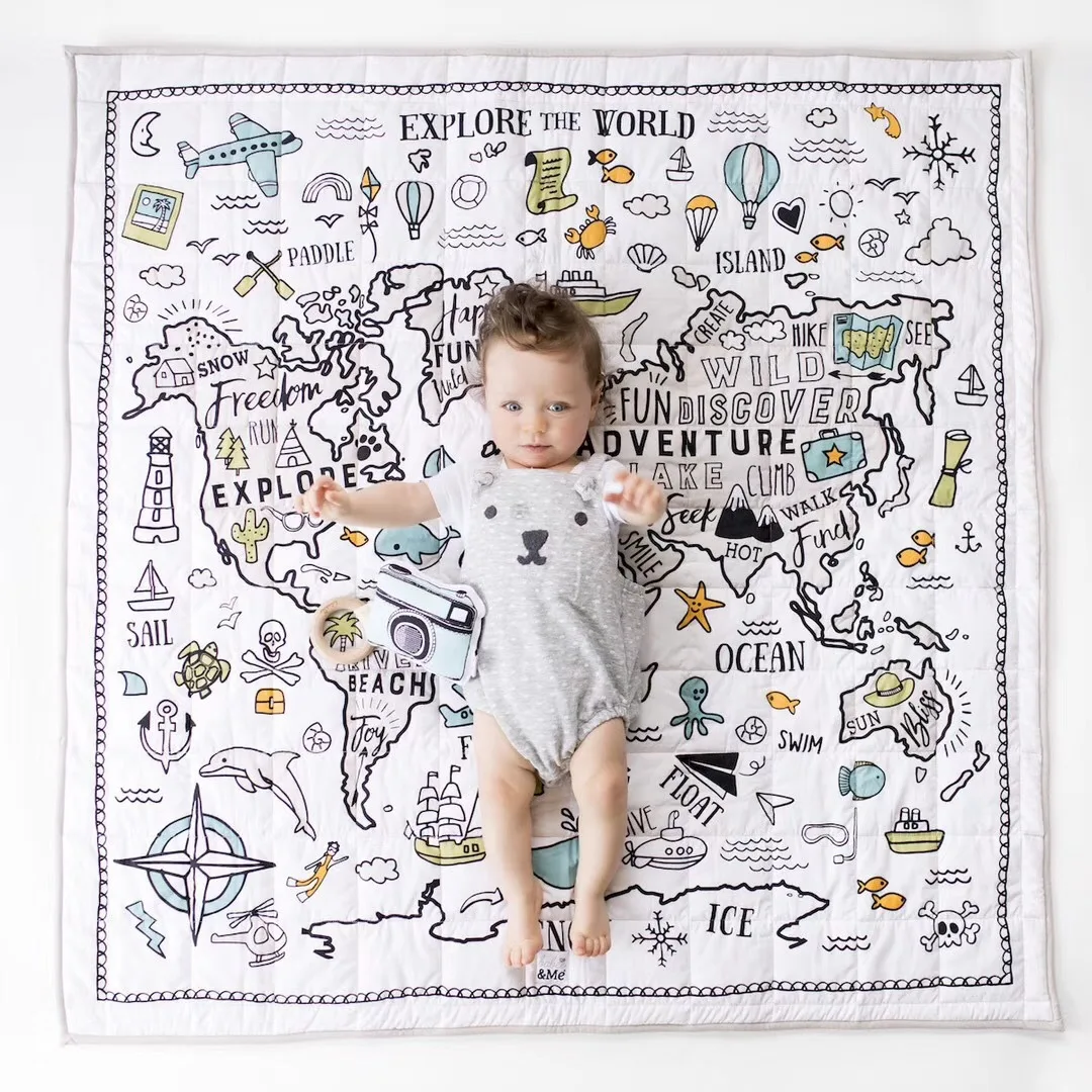 Children's Rug Room New Decoration World Adventure Map Mat Baby Play Game Crawling Puzzle Mat Air Conditioning Blanket Kids Toys
Children's Rug Room New Decoration World Adventure Map Mat Baby Play Game Crawling Puzzle Mat Air Conditioning Blanket Kids Toys